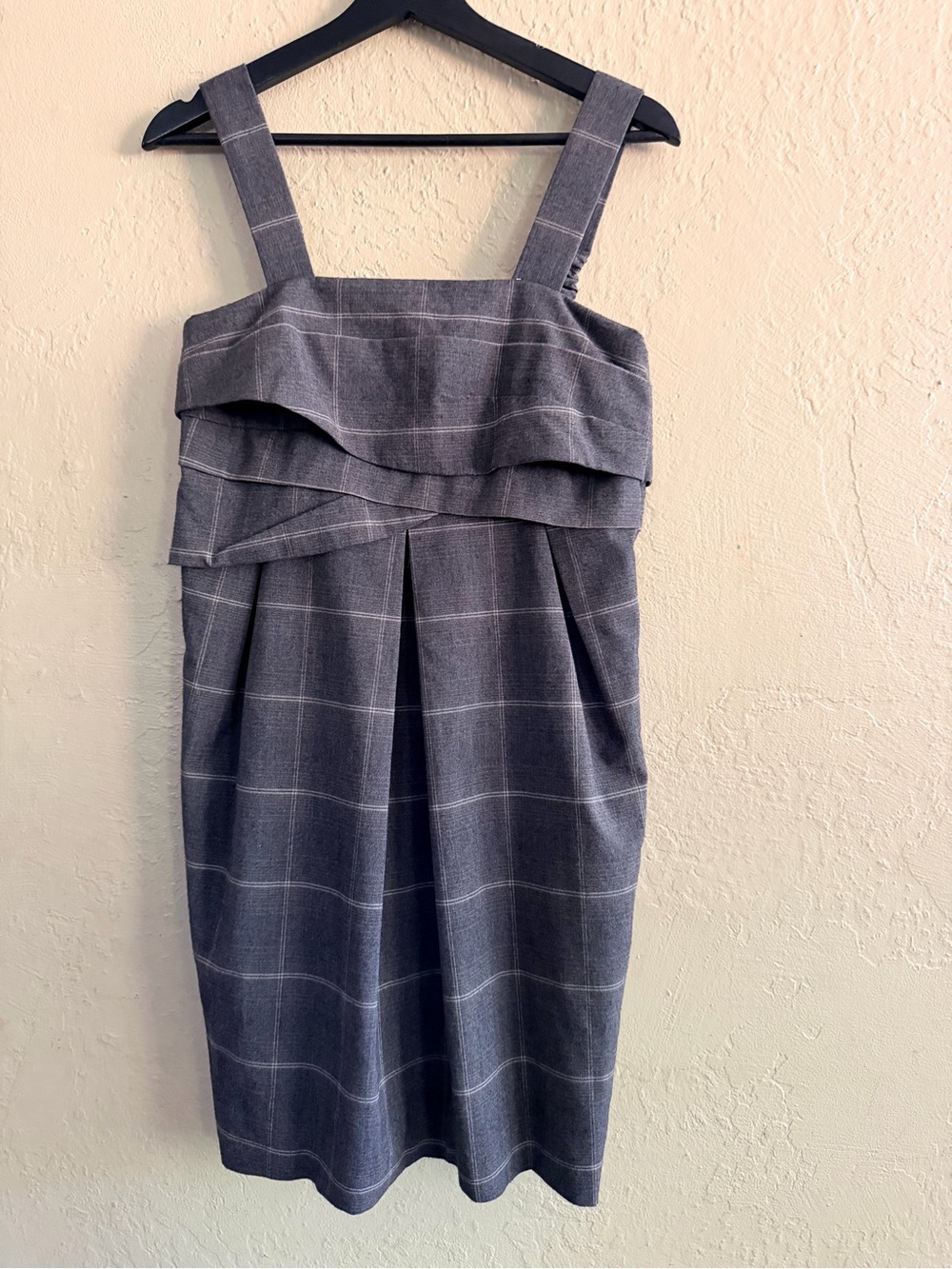To the Max Gray Windowpane Midi Dress